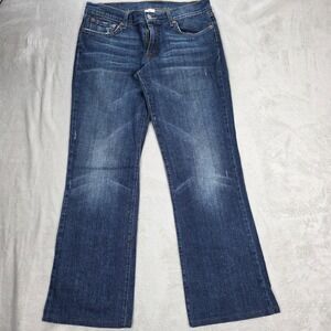 Lucky Brand Jeans Womens 10 Blue Midrise Flare Regular Length Dungarees Denim